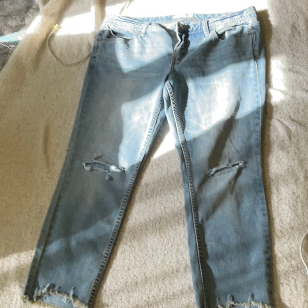 Free People Destroyed Ankle Skinny Jeans Size 31